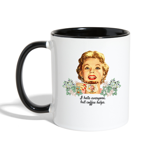 Coffee Helps Mug - white/black