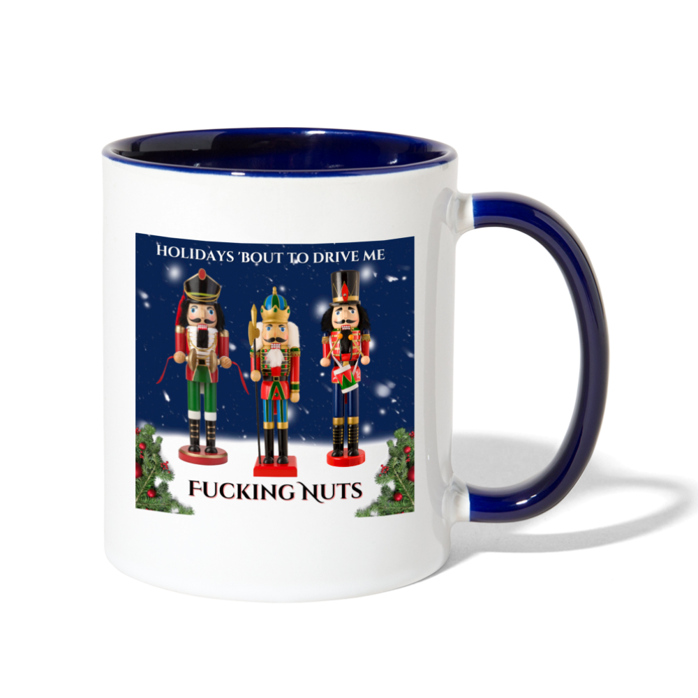 Nutcracker Mug - white/cobalt blue