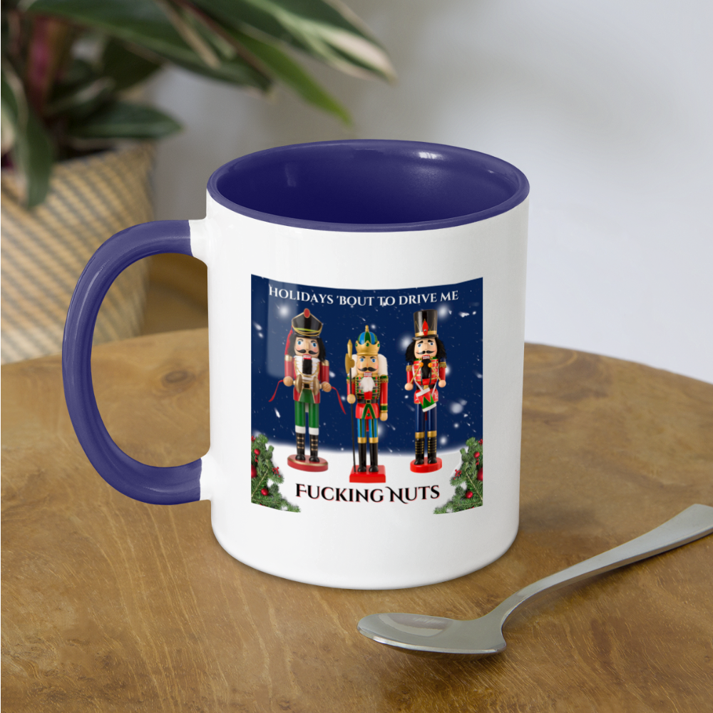 Nutcracker Mug - white/cobalt blue