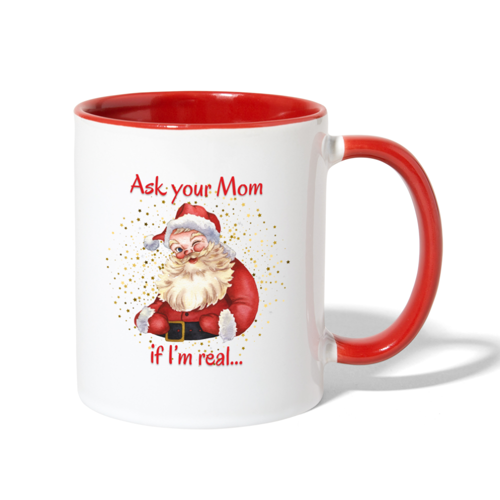 Ask Your Mom Mug - white/red