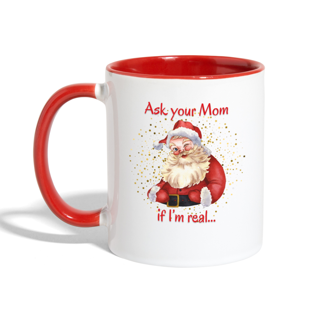 Ask Your Mom Mug - white/red