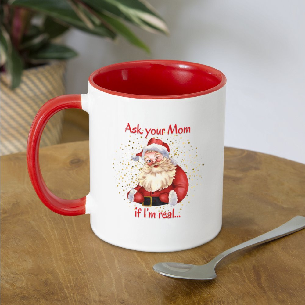 Ask Your Mom Mug - white/red