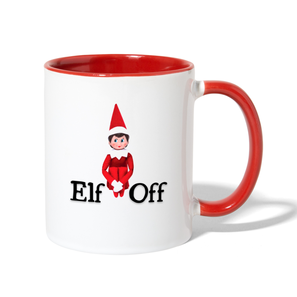 Elf Off Mug - white/red