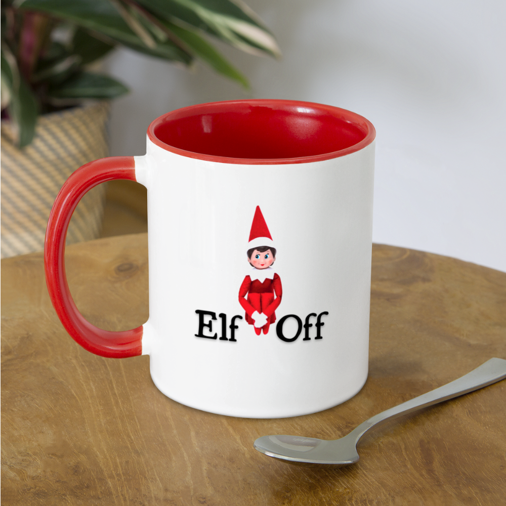 Elf Off Mug - white/red