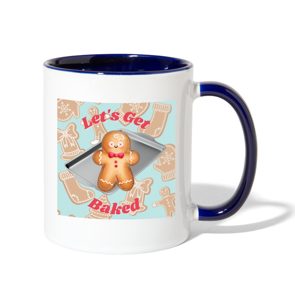 Let's Get Baked Mug - white/cobalt blue