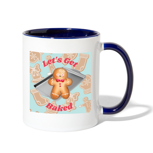 Let's Get Baked Mug - white/cobalt blue