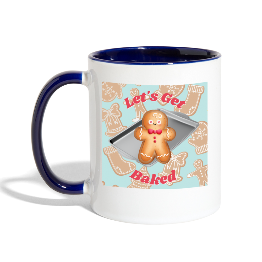 Let's Get Baked Mug - white/cobalt blue