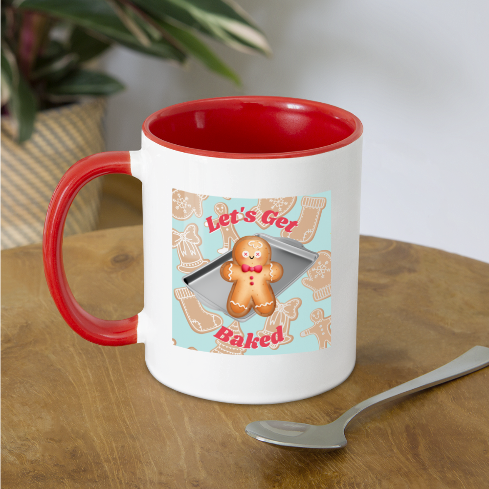 Let's Get Baked Mug - white/red