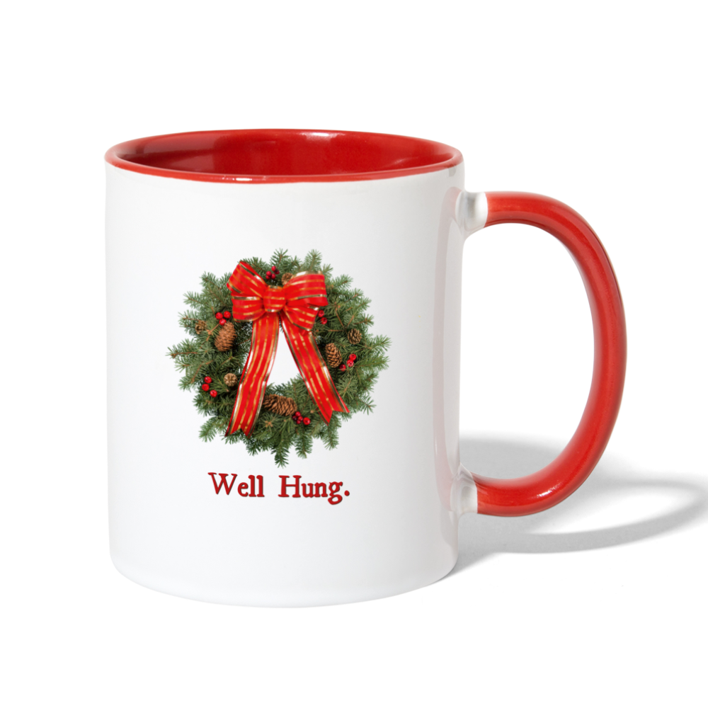 Well Hung Mug - white/red