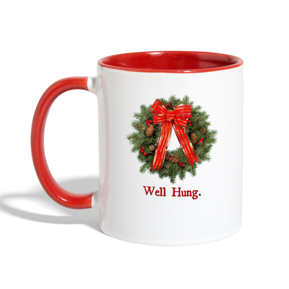 Well Hung Mug - white/red