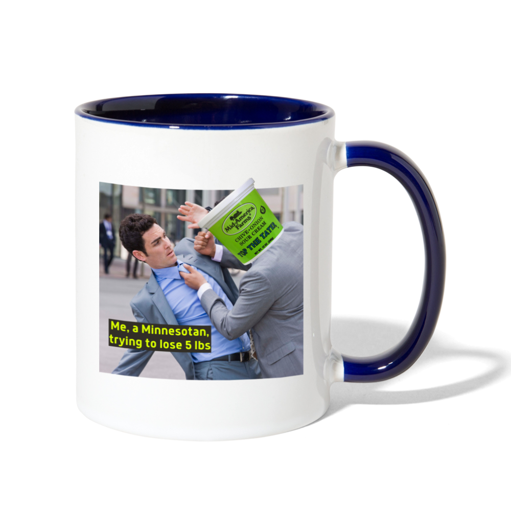 Top the Tater Mug - white/cobalt blue