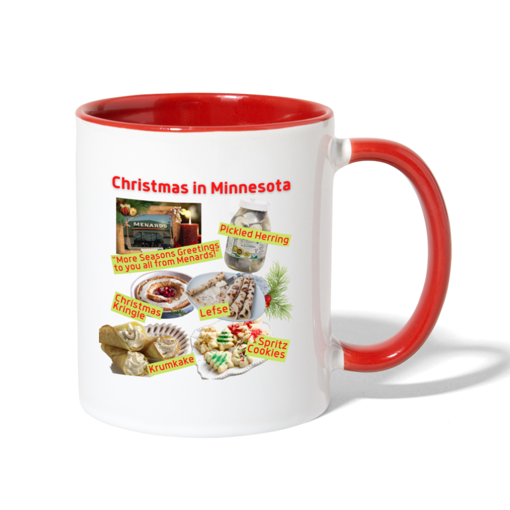 Christmas in Minnesota Mug - white/red