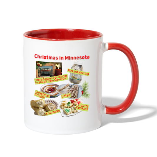 Christmas in Minnesota Mug - white/red