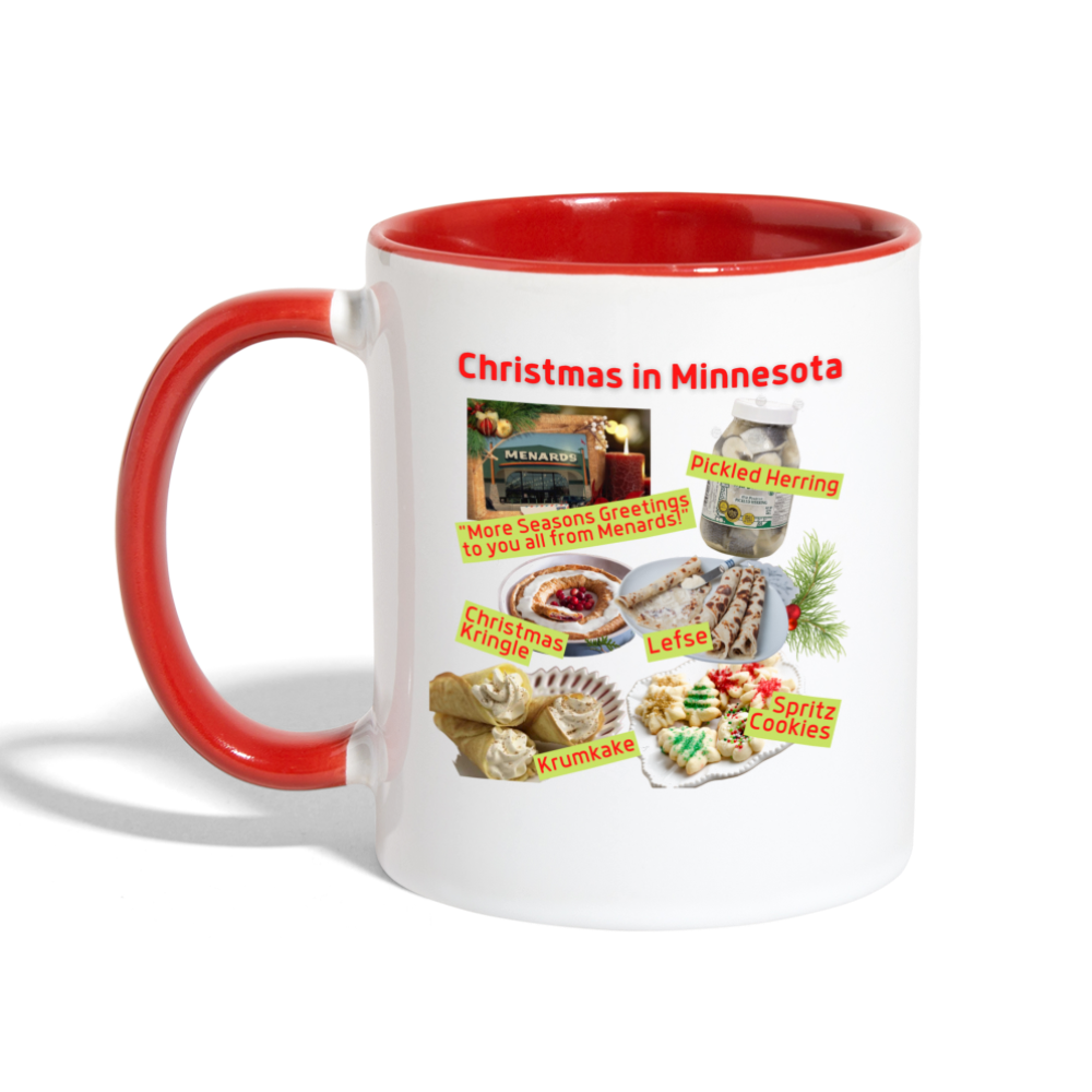 Christmas in Minnesota Mug - white/red