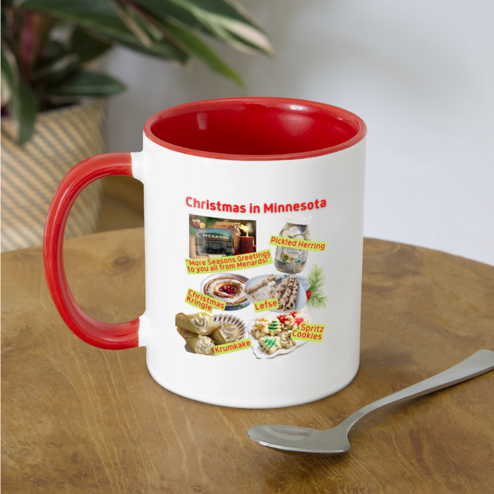 Christmas in Minnesota Mug - white/red